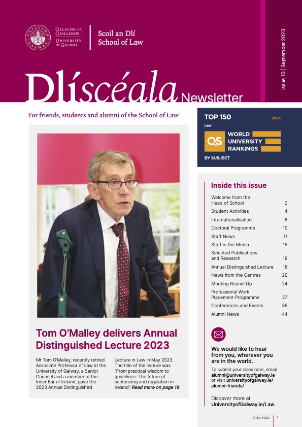 Dlíscéala 2023 newsletter cover