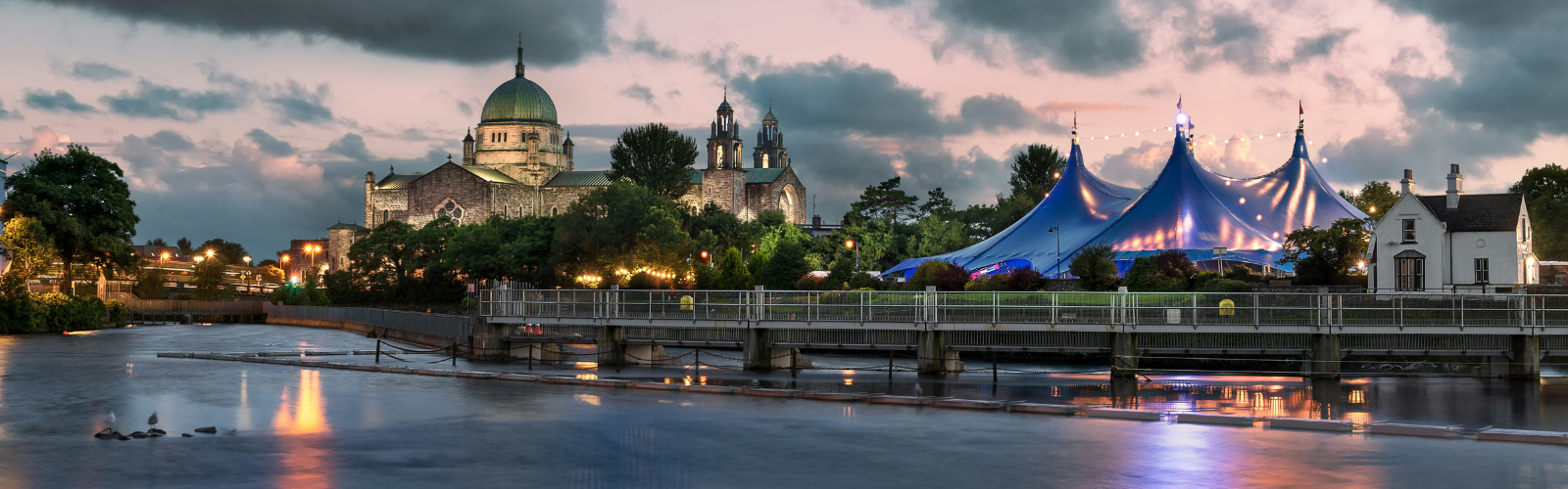 Galway nighttime cityscape