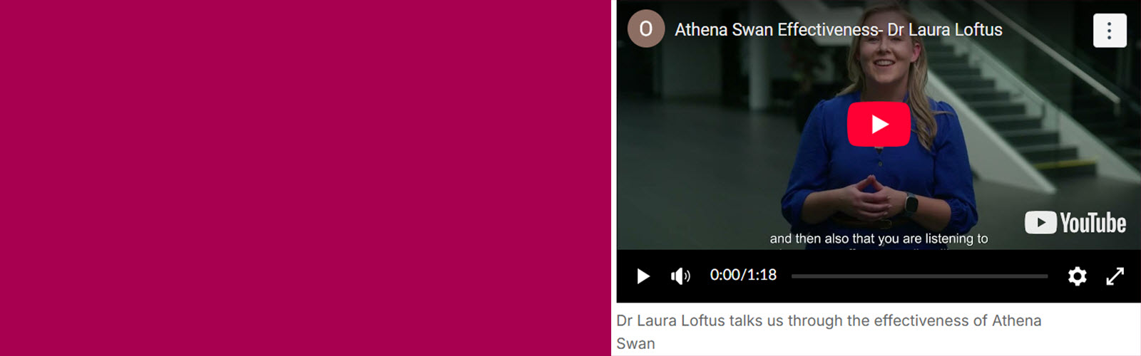 Athena Swan  Laura Loftus