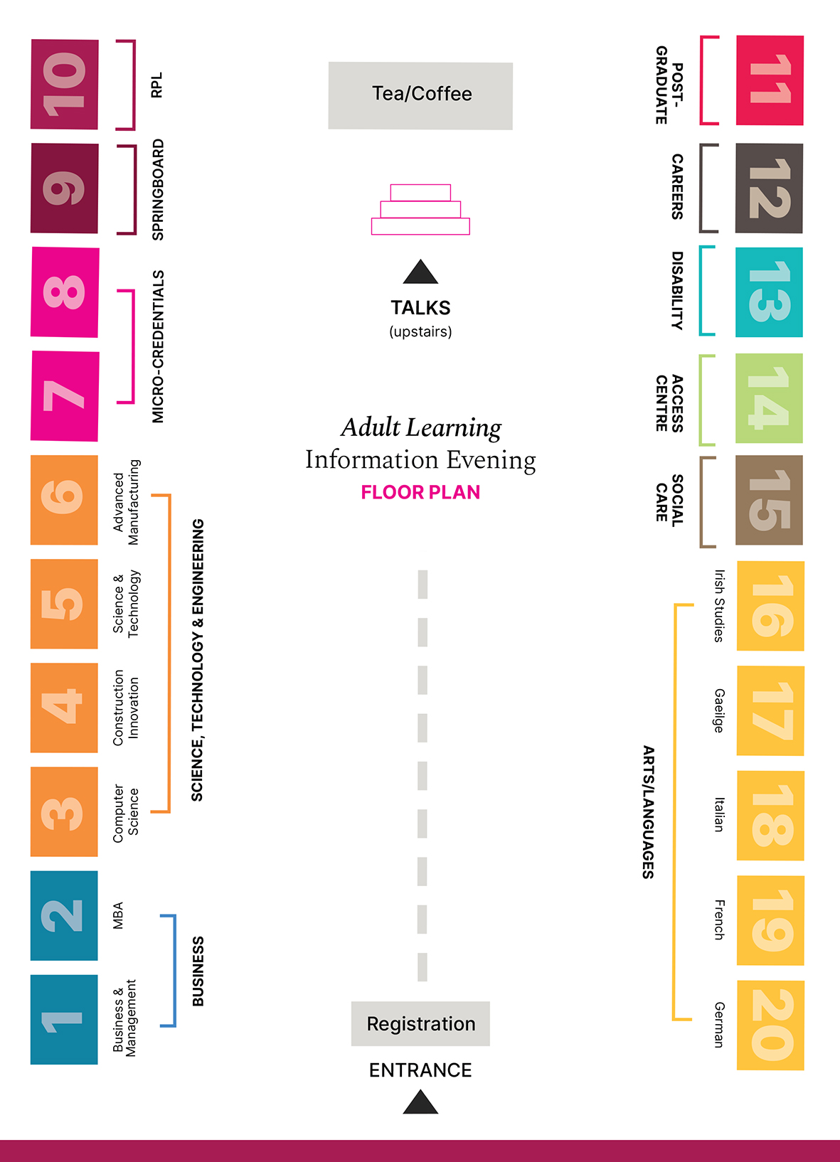 Floorplan for Adult Learning Info Eve 2026