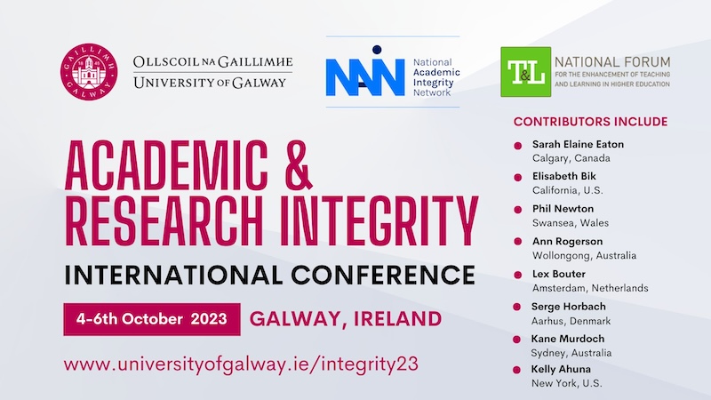 A poster from the Academic & Research Integrity International Conference