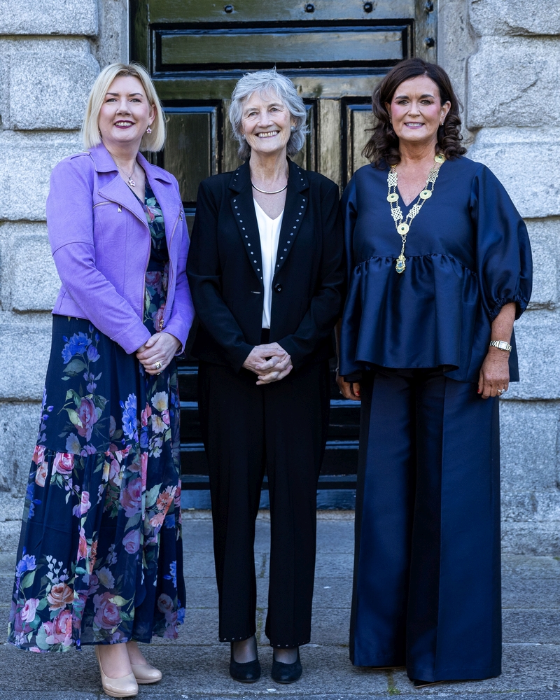 President Connolly (centre) with Prof Alma McCarthy (L), Excetive Dean of the College Business, Public Policy and Law and Rosemarie Loftus (R), President of the Law Society of Ireland.
