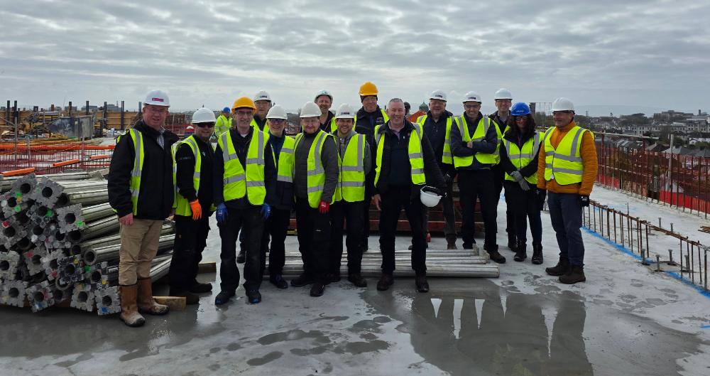 Group photo of Building Services Team in Dr Karen Guinee Library Site