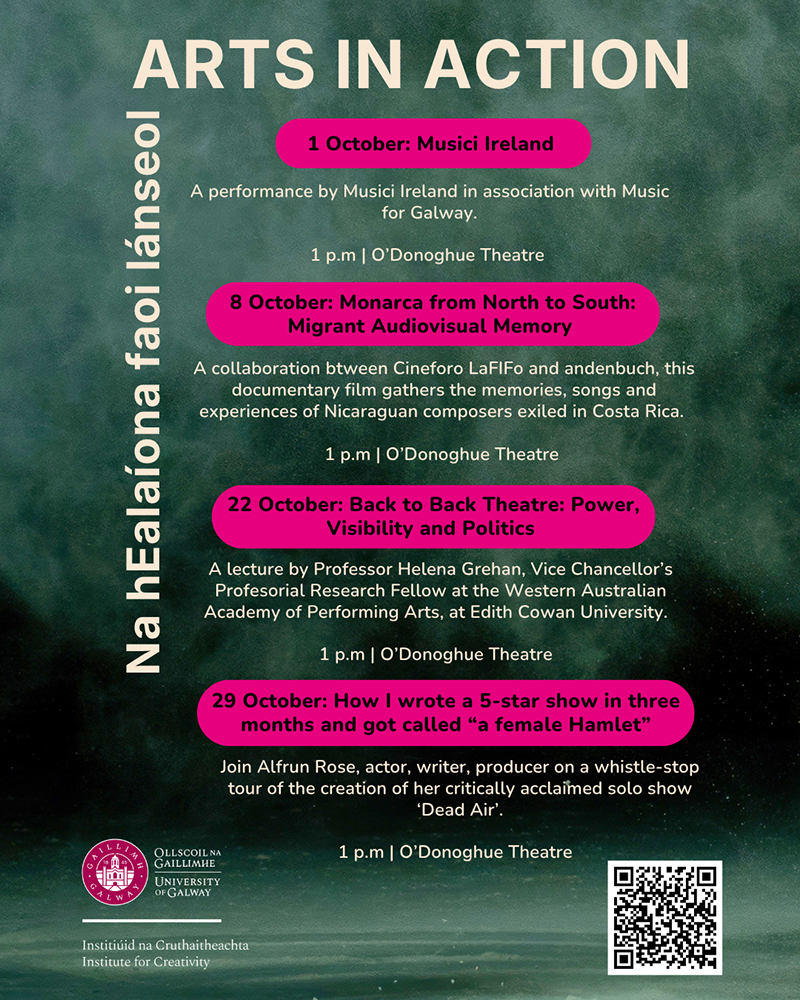 List of Arts in Action events for October 2026