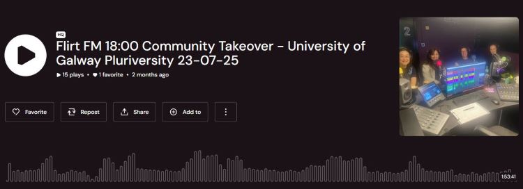 Podcast screen-grab Flirt FM podcast.