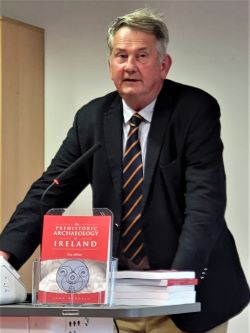 Dr Kieran O'Conor, Archaeology, launching the new edition of 'The Prehistoric Archaeology of Ireland' by Professor John Waddell on Friday, 15 September, 2023. 