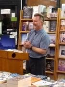 Joe Fenwick, Archaeologial Field Officer, School of Geography and Archaeology, NUI Galway, at launch of 'Lost and Found III: rediscovering more of Ireland's' in Charlie Byrne's bookshop on 2nd November 2018