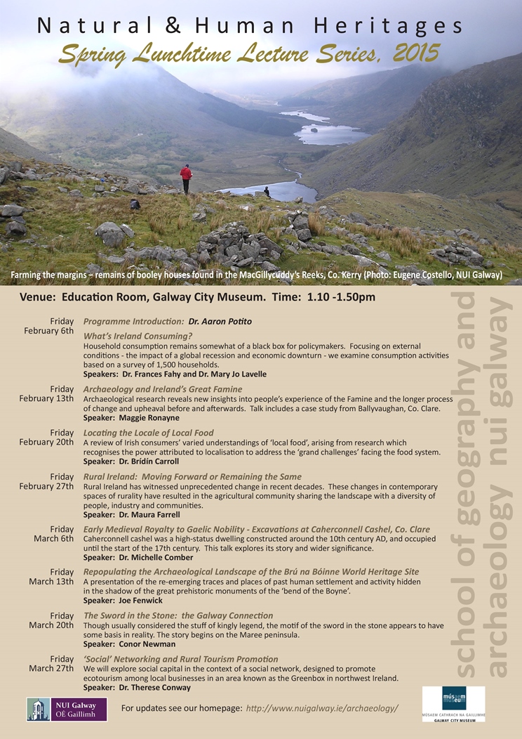 Spring Lunchtime Lecture Series 2015: Natural and Human Heritages