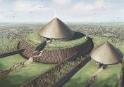 conjectural reconstruction of Rathcroghan Mound during the Iron Age
copyright of JG O'Donoghue / Roscommon County Council