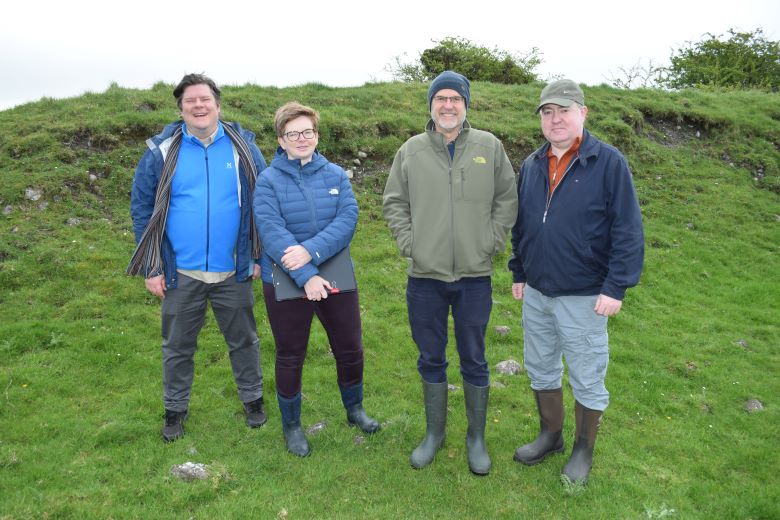 Carl-Gosta Ojala, Michelle Comber, Noel McCarthy, and Carleton Jones at Rathgurreen