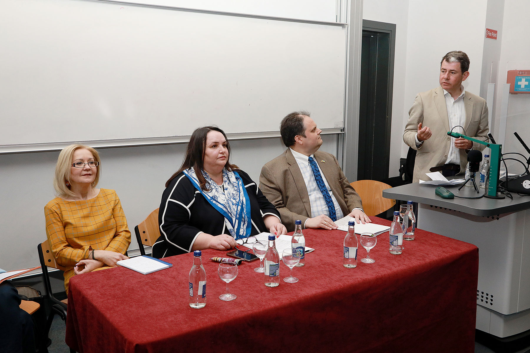 Dr. Brendan Flynn speaking to panel