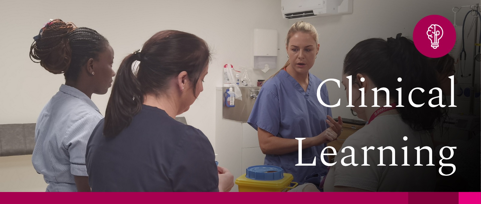 students doing the clinical placement practice