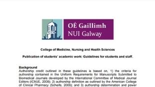 Publication Guidelines for Staff & Students