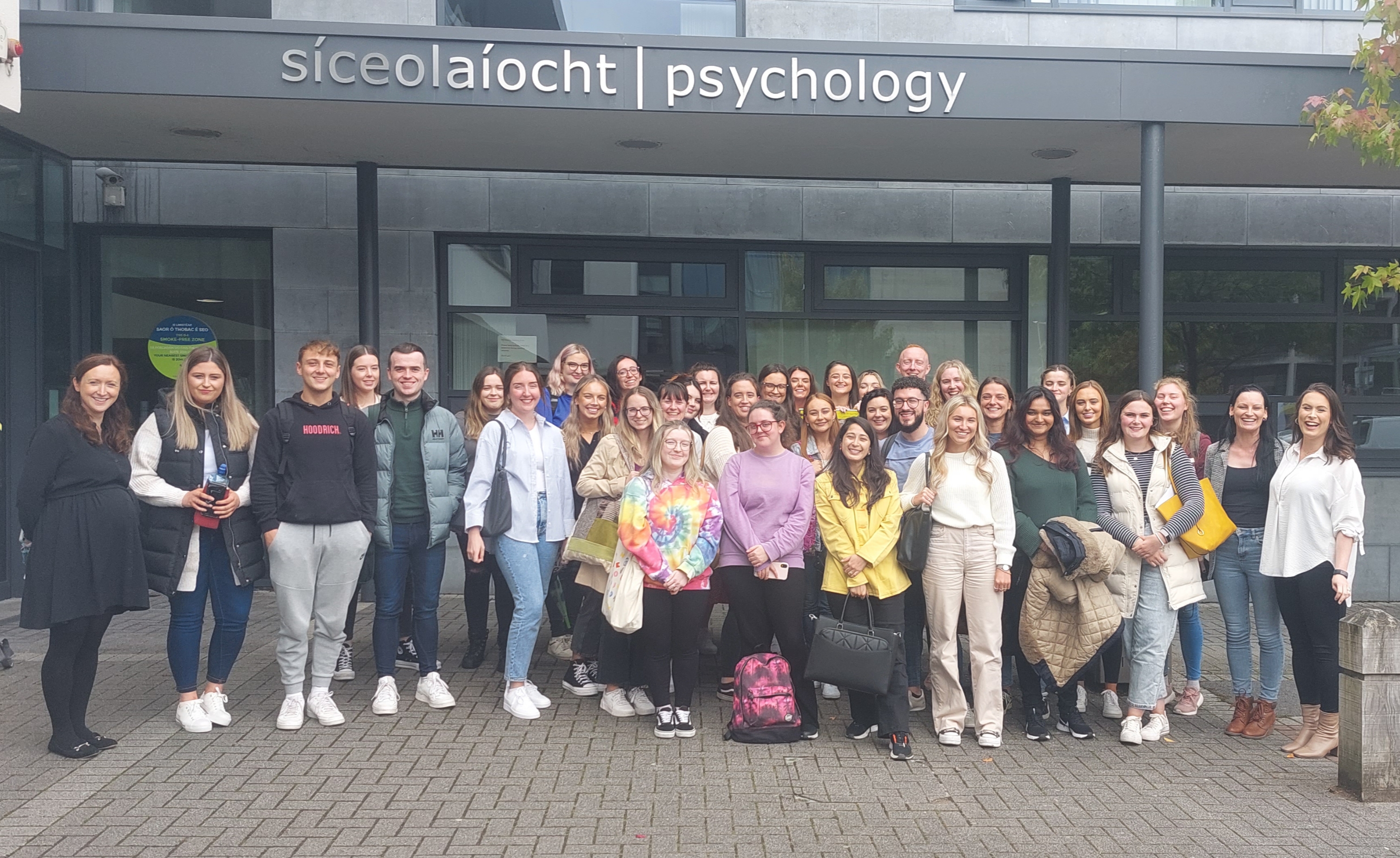 MSc ABA students outside Psychology building