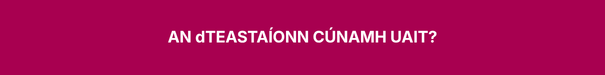 A maroon banner