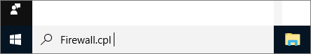 Search Firewall.cpl 