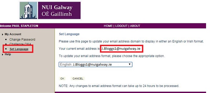 student email address
