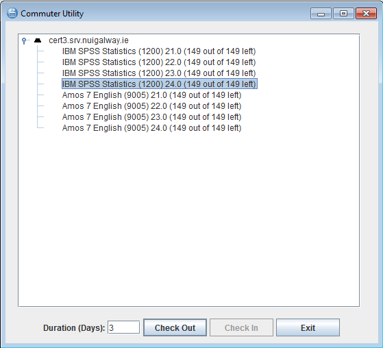 SPSS Commuter Licence 1
