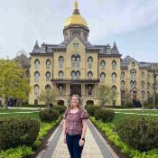 Avril on Notre Dame Campus