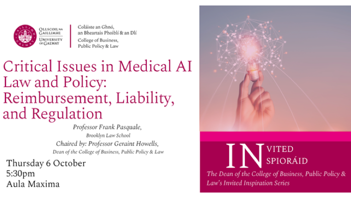 Event poster for 'Critical Issues in Medical AI Law and Policy'