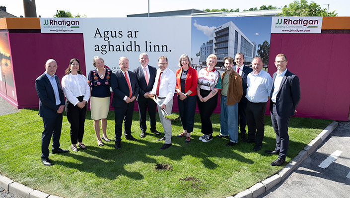 From left, Ger Ronayne, chief executive of JJ Rhatigan; Niamh Burke, RKD architects; Professor Becky