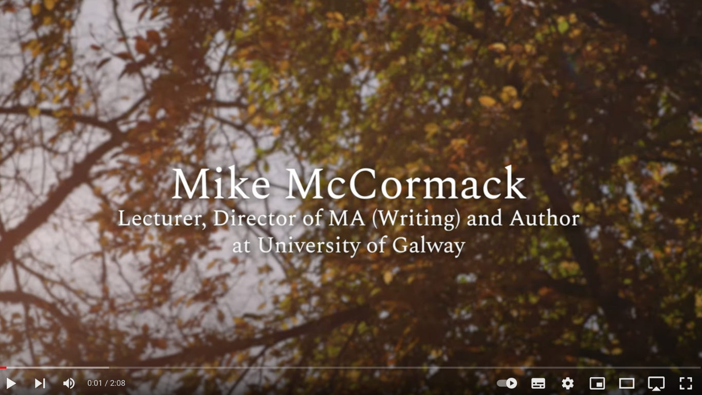 Mike McCormack | Creative Writing at University of Galway