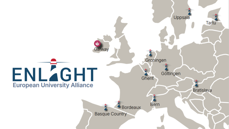 A map of our ENLIGHT partner universities across Europe