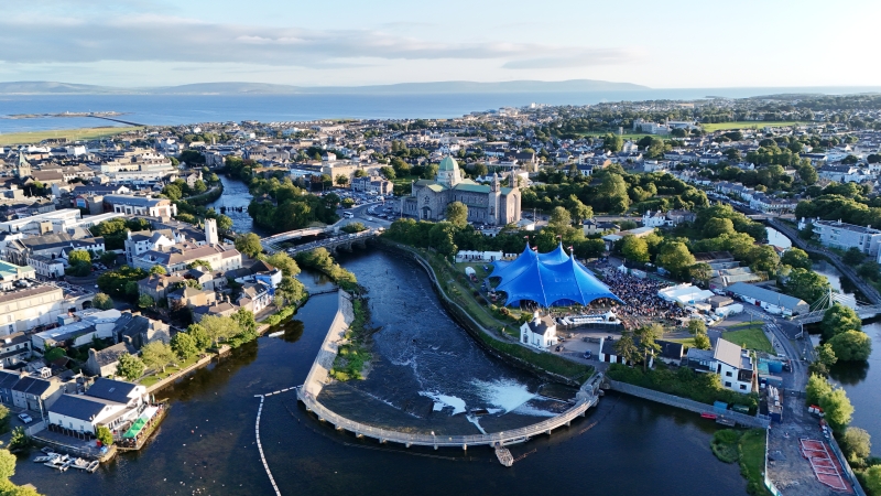 Aerial view of arts festival