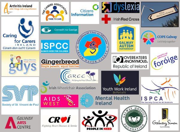 Logos of local and national charities