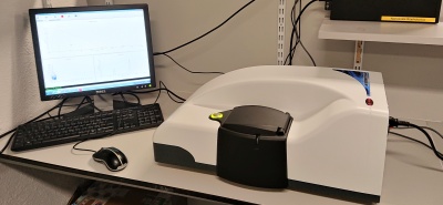 Dynamic Light Scatter system for particle sizing in the nanometer to micrometer size domain. 