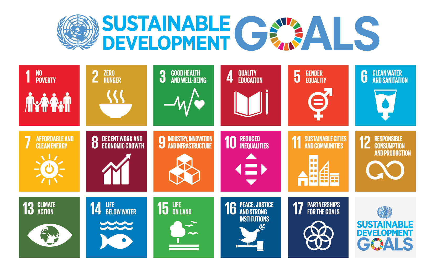 Sustainable development goals emblem