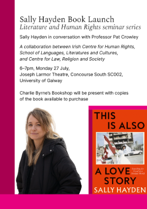Sally Hayden Book launch poster2