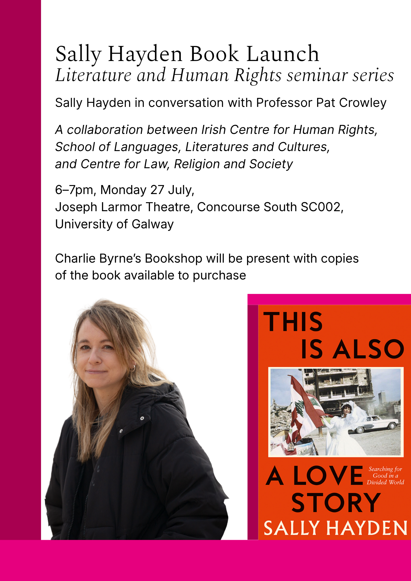 Sally Hayden Book launch poster2
