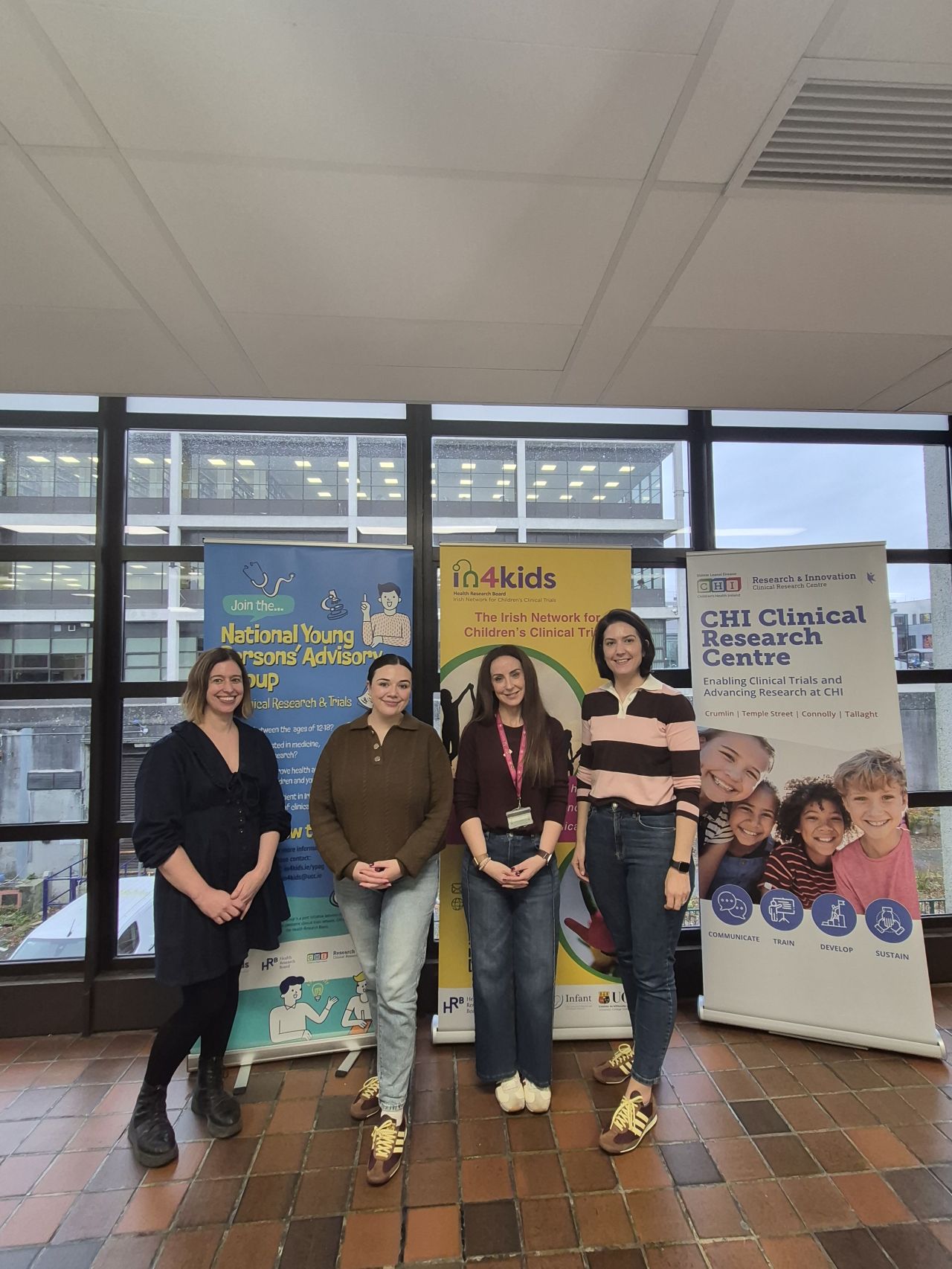 A photo of In4Kids, Children's Health Ireland, and PPI Ignite Network @ University of Galway representatives