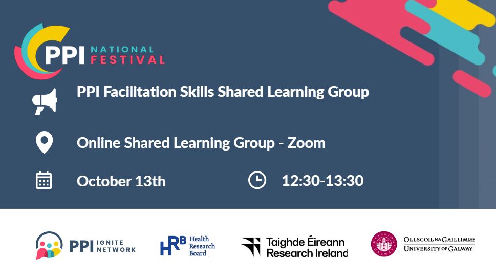 PPI Facilitation Skills Shared Learning Group Advert