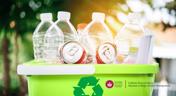 recycle bin with bottles and cans