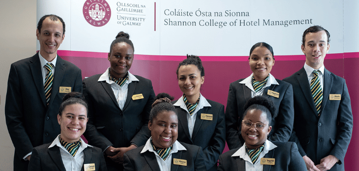 group of students from seychelles in shannon uniform