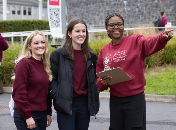 Student Ambassador Gradivine, assisting attendees at Open Day