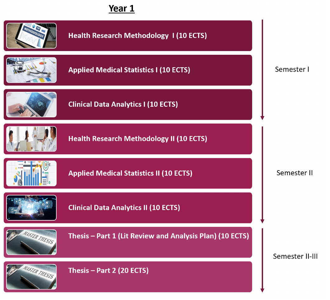 Term Overview for MSc Applied Clinical Data Analytics (Full-Time)