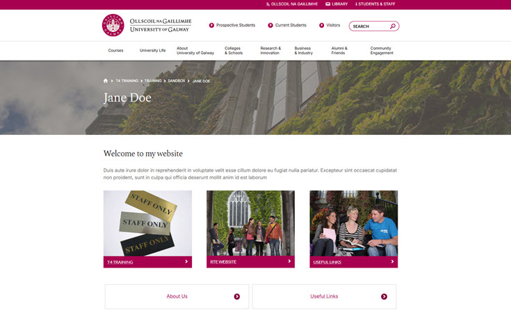 Webpage with a Widescreen Menu width 735