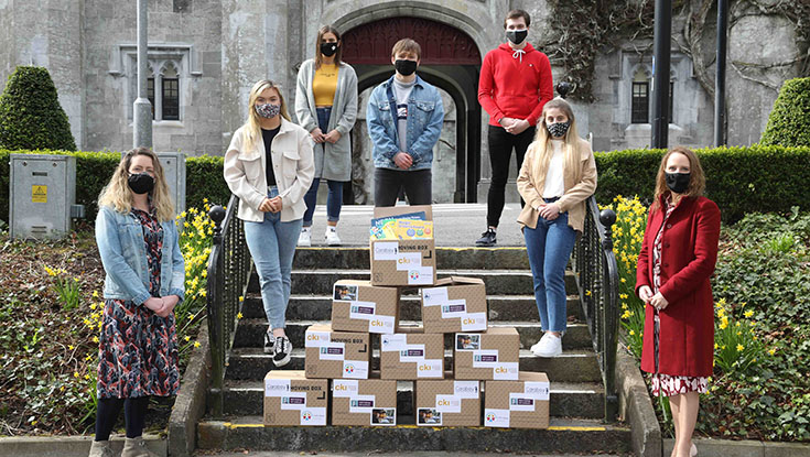 NUI Galway students “Build Boxes” to support the vulnerable
