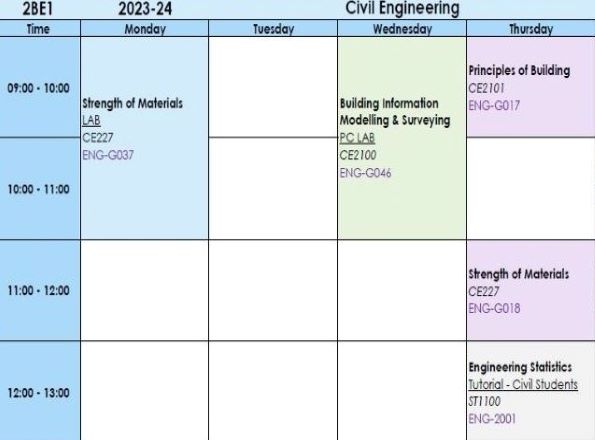 Timetables and Syllabus