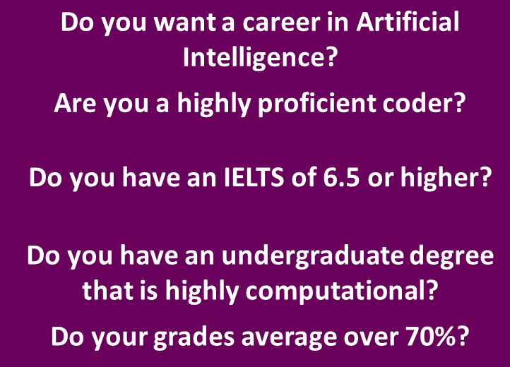 MSc in Computer Science (Artificial Intelligence)